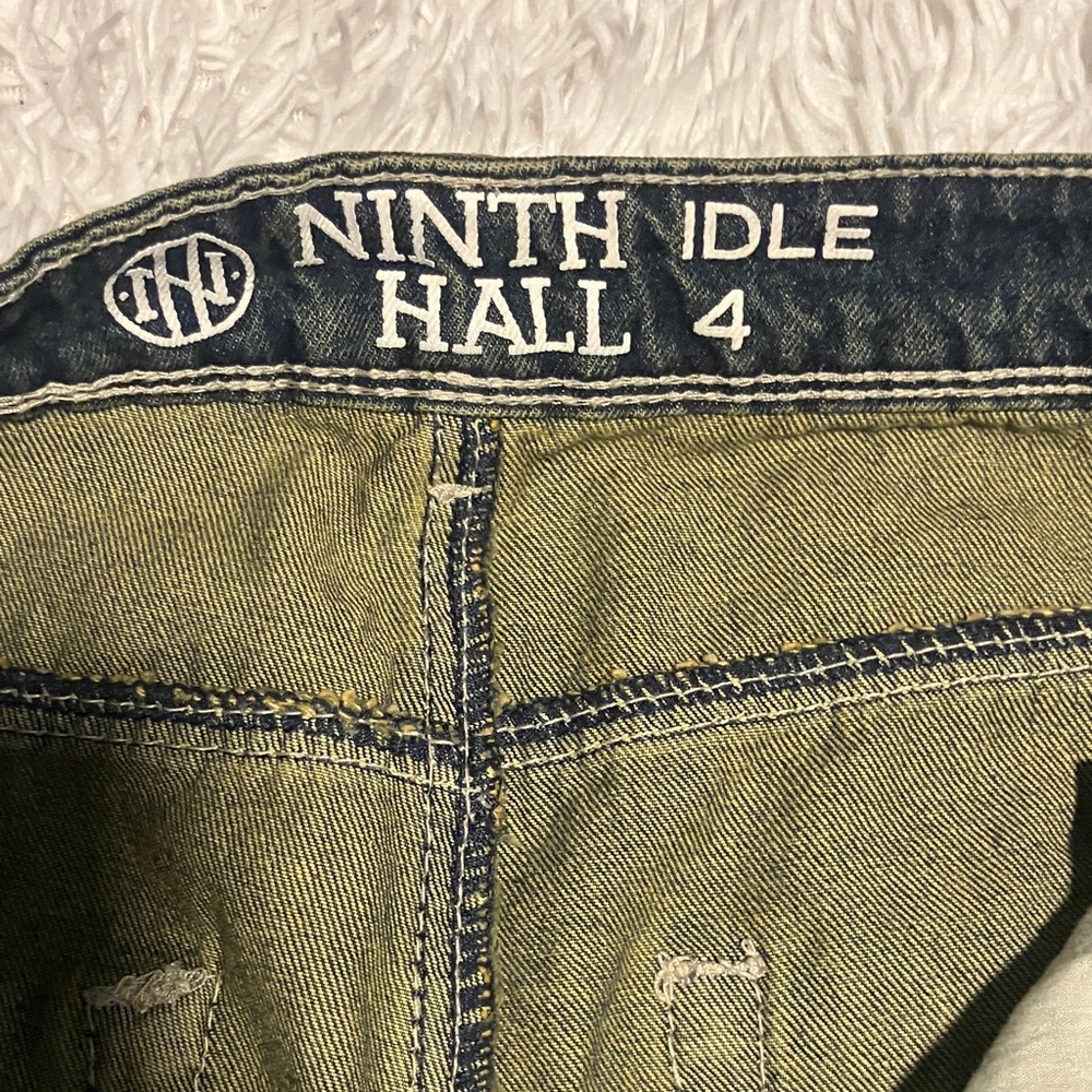 Ninth Hall Idle size 4 straight leg jeans with decals